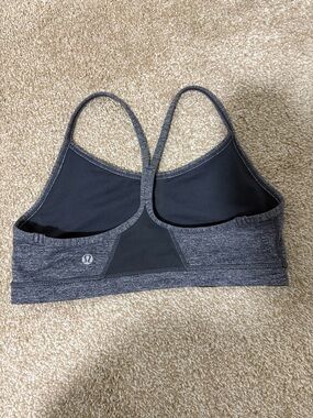 lululemon athletica Heathered Charcoal Grey Strappy Sports Bra